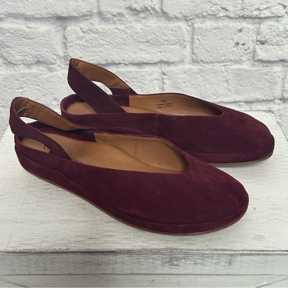 L’AmourDesPieds Cypris Maroon Suede Ballet Flats - Picture 8 of 16